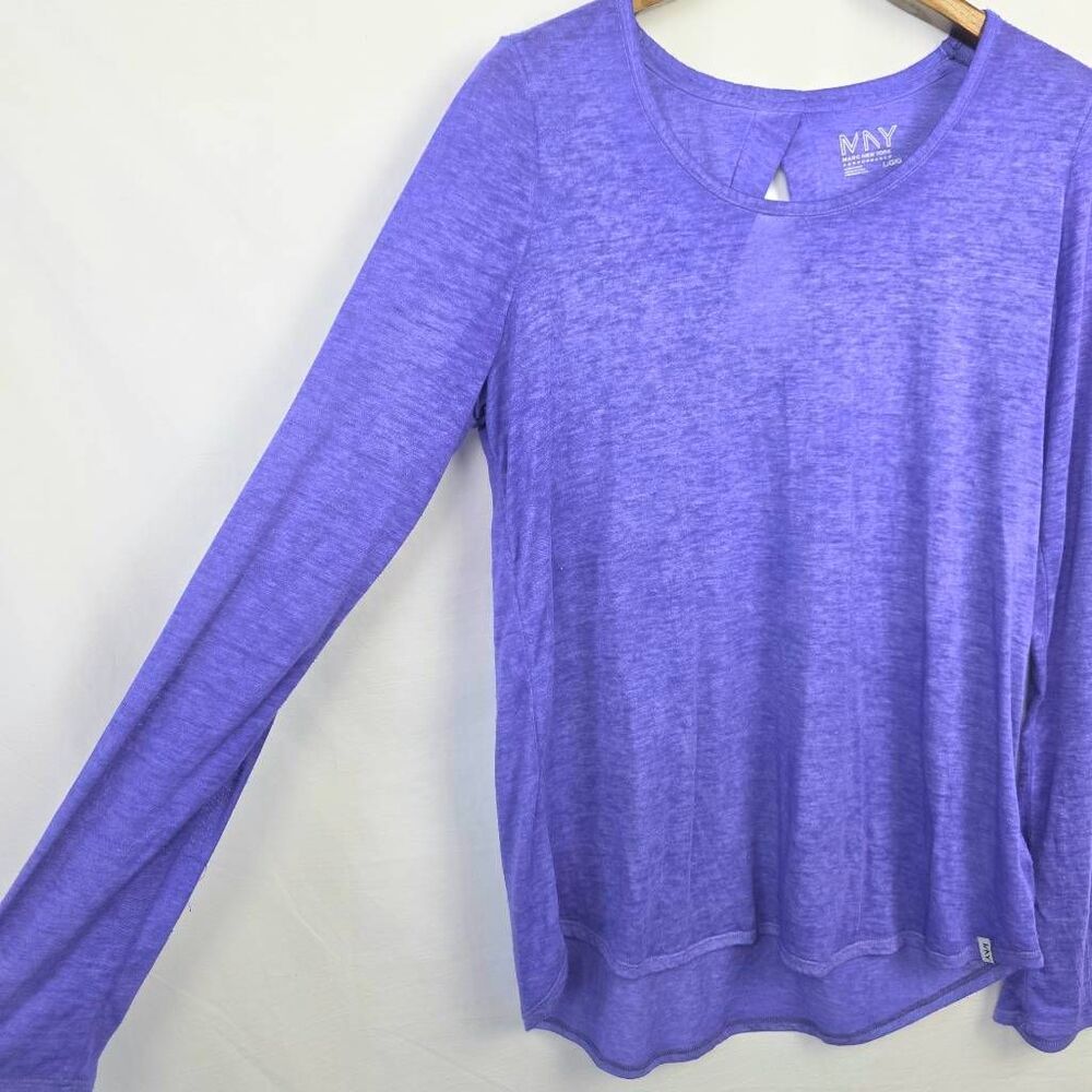 MNY Marc New York Purple Performance Top L Long Sleeve - Picture 2 of 5